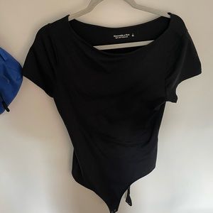 Abercrombie Short-Sleeve Seamless Fabric Boatneck Bodysuit